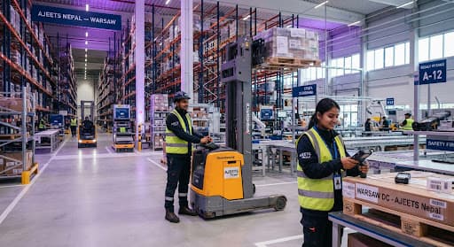 Modern European warehouse and logistics facility